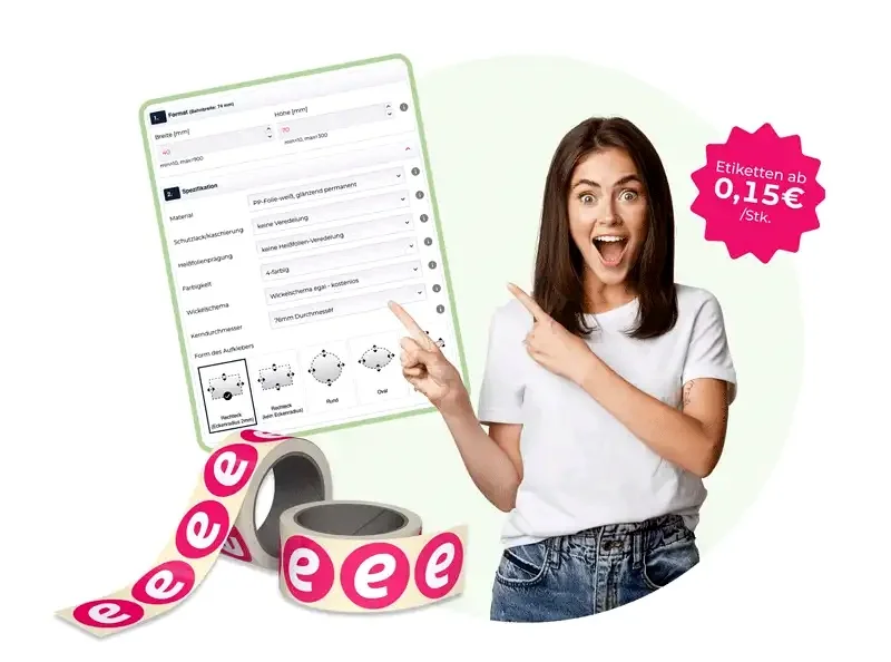 Etiketten online konfigurieren und Sofortpreis berechnen